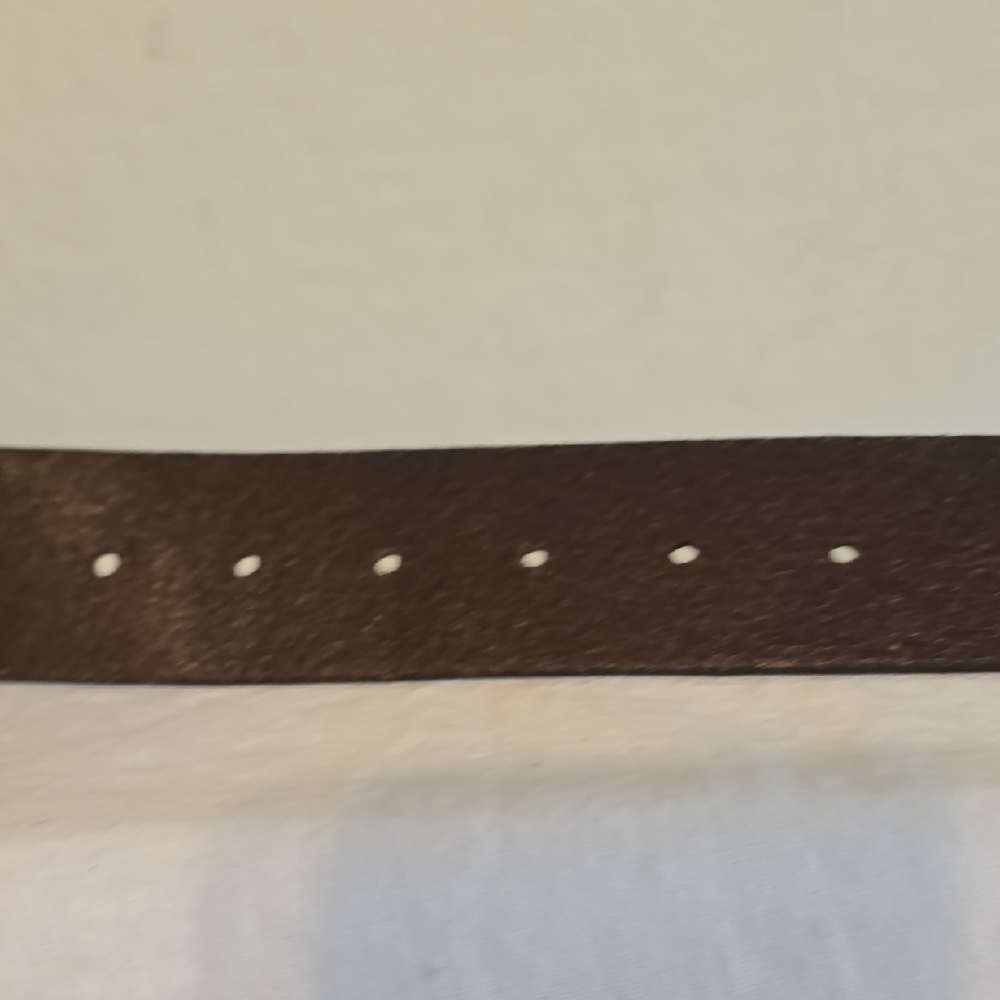 Express Dark Brown Leather Belt. Size Small - Picture 11 of 12